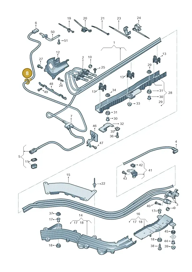 867971928A — Audi A6 2.0 (2018-) diagram 435970010, position 8