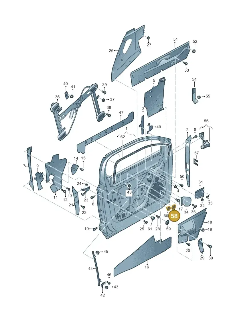 867971928A — Audi Q5 (2016-2020) diagram 896831000, position 58