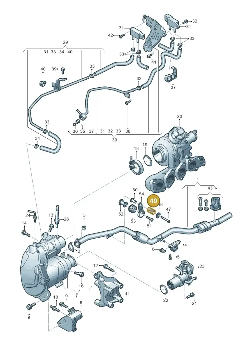 893253353 — Audi A6 2.0 (2018-) diagram 430253610, position 49