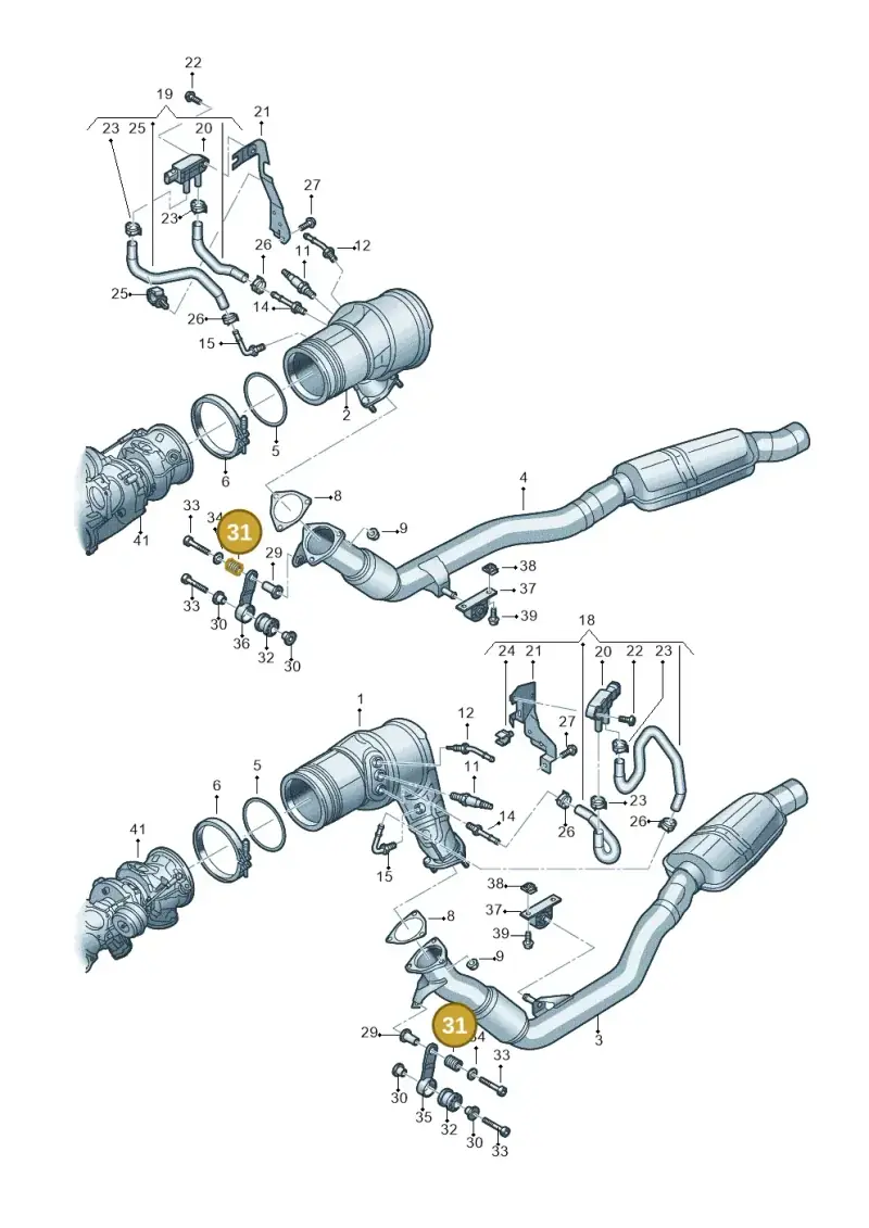 893253353 — Audi RS Q8 Quattro (2019-) diagram 595253500, position 31