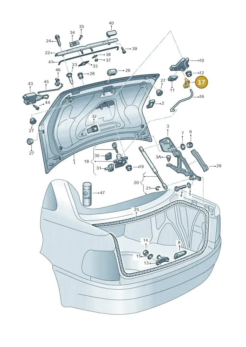 893827547 — Audi A4/Avant (1999-2001) diagram 156827100, position 17