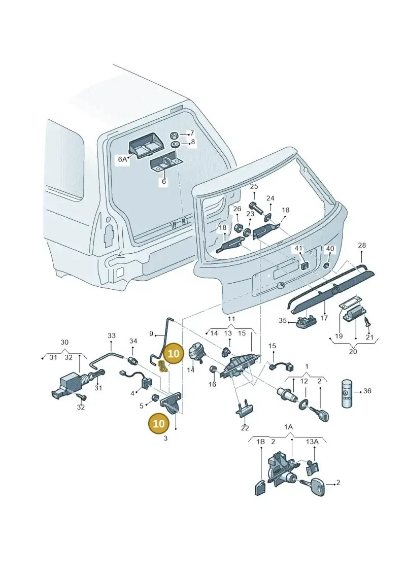 893827547 — Audi RS4 AV. QU. (2000-2001) diagram 156827400, position 10