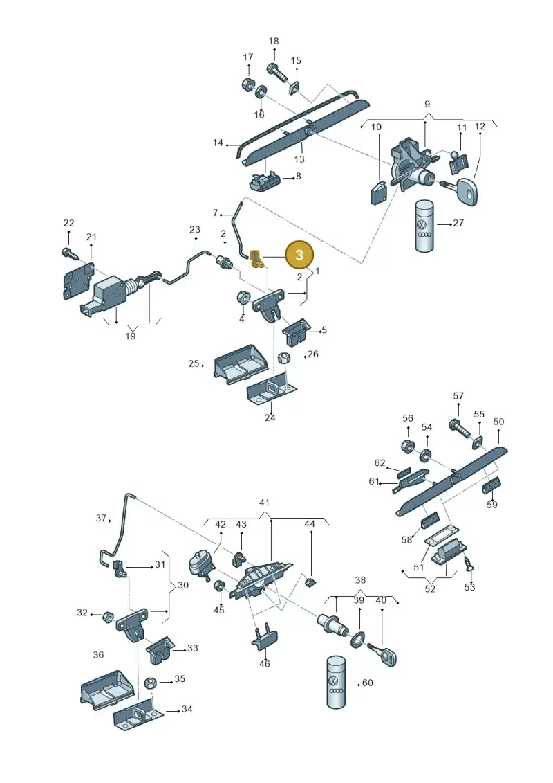 893827547 — Audi A3/S3/QUATTRO (2000-2003) diagram 209827400, position 3