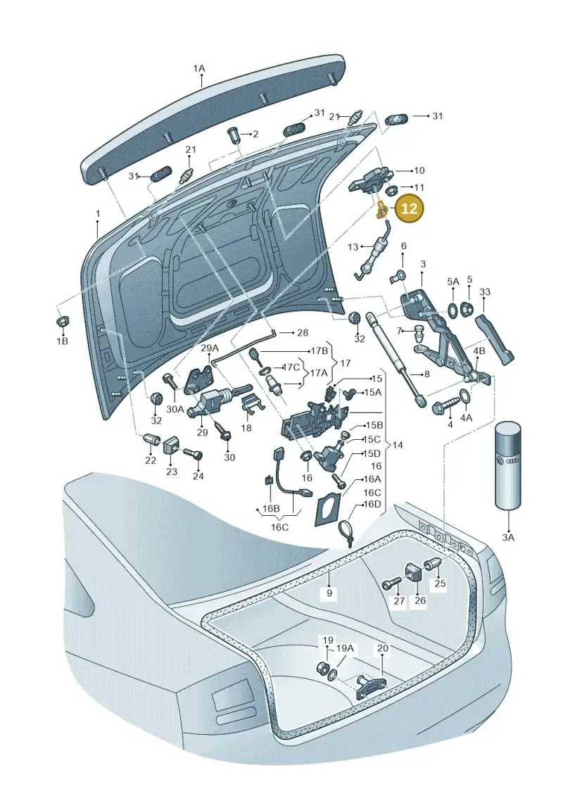 893827547 — Audi RS6 qu. (2003-2004) diagram 260827100, position 12