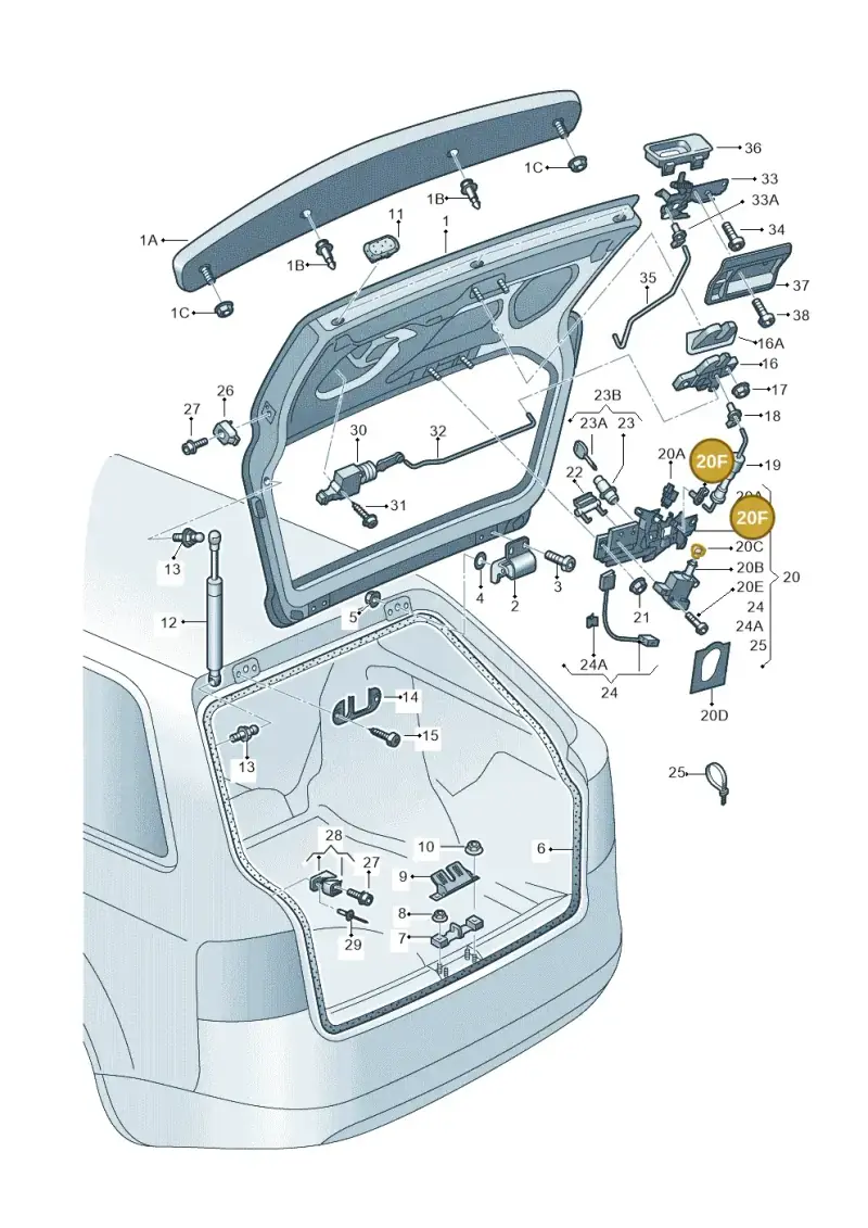893827547 — Audi A6 Allroad qu. (2000-2005) diagram 260827200, position 20F