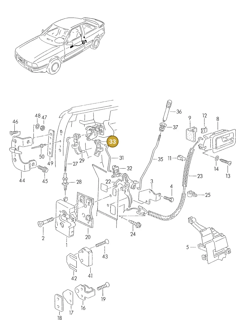 893837821A — Audi Coupe quattro/3   96 (1995-1995) diagram 142837300, position 33