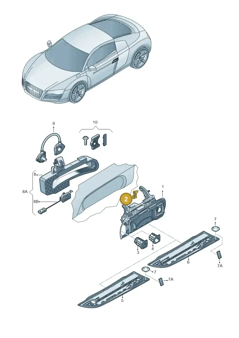 893839821 — Audi R8 qu. 5.2 (2012-2015) diagram 618837000, position 2
