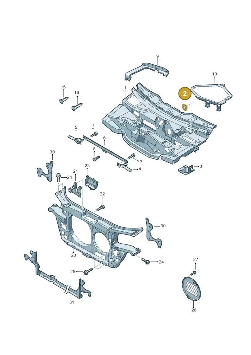 893877399 — Audi RS6 qu. (2003-2004) diagram 290805000, position 2