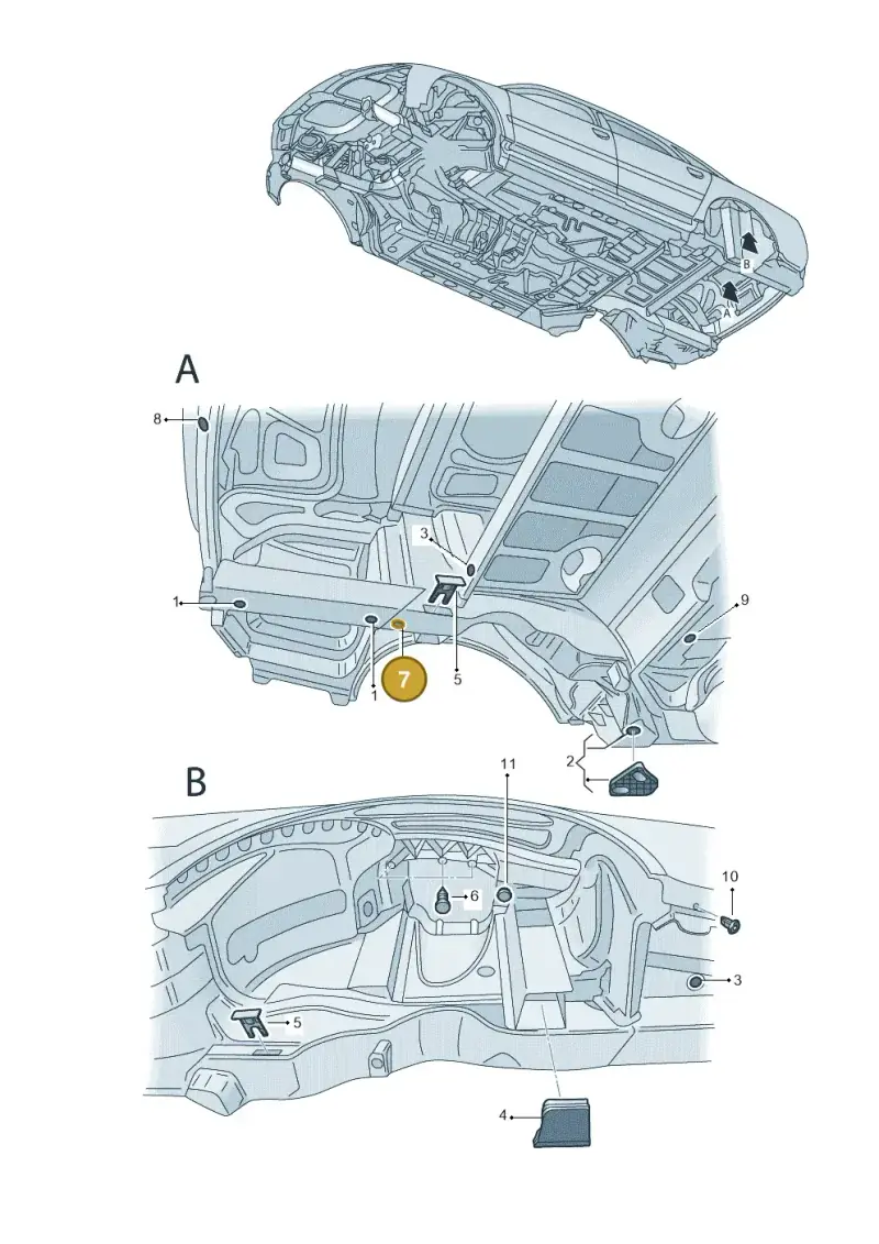893877665A — Audi A8/S8/qu. lang    08> (2007-) diagram 291803950, position 7