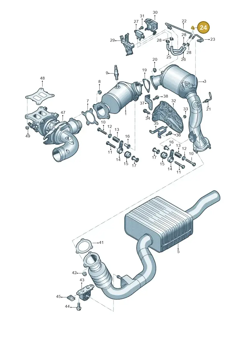 893971847F — Audi A5 Sportback (2016-2020) diagram 897253350, position 24