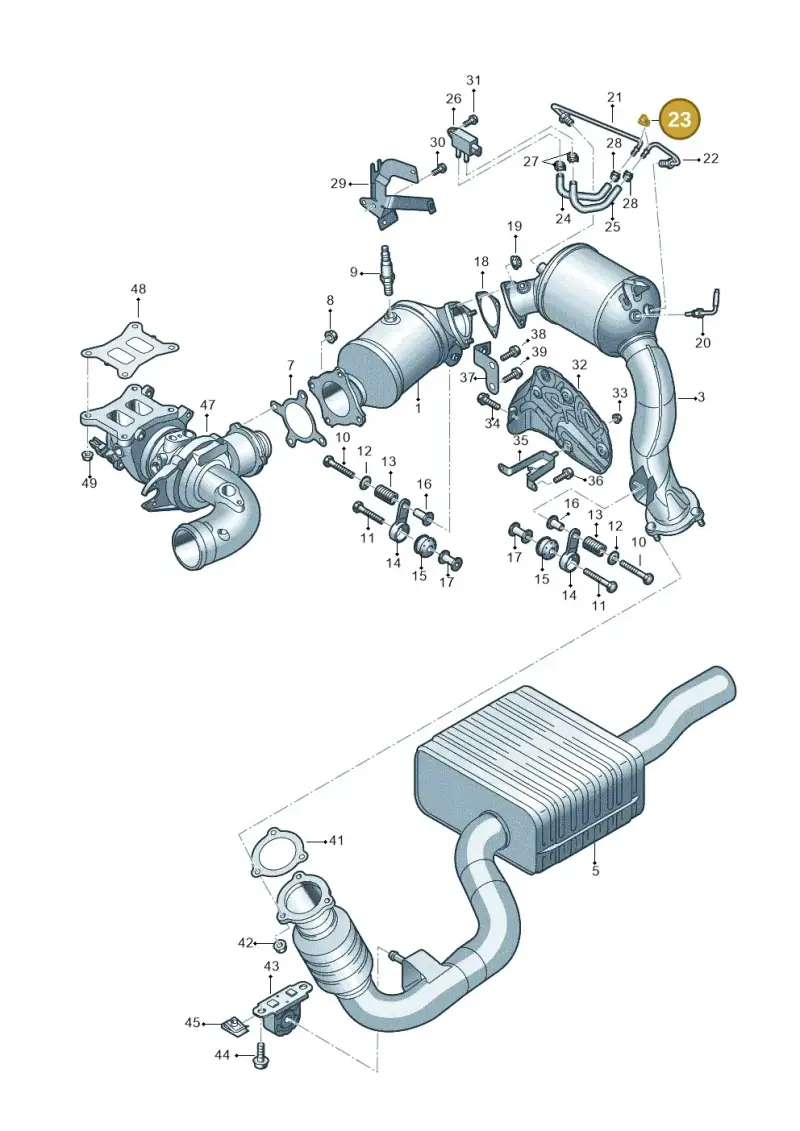 893971847F — Audi A6 2.0 (2018-) diagram 435253370, position 23