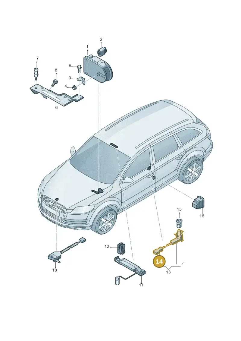 893971992 — Audi Q7                07> (2006-) diagram 493951400, position 14