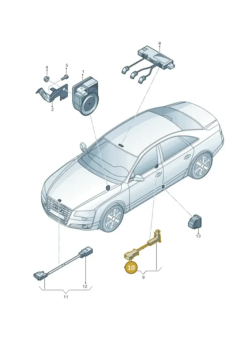 893971992 — Audi A8L qu. 3.0 TDI (2013-2018) diagram 771951400, position 10