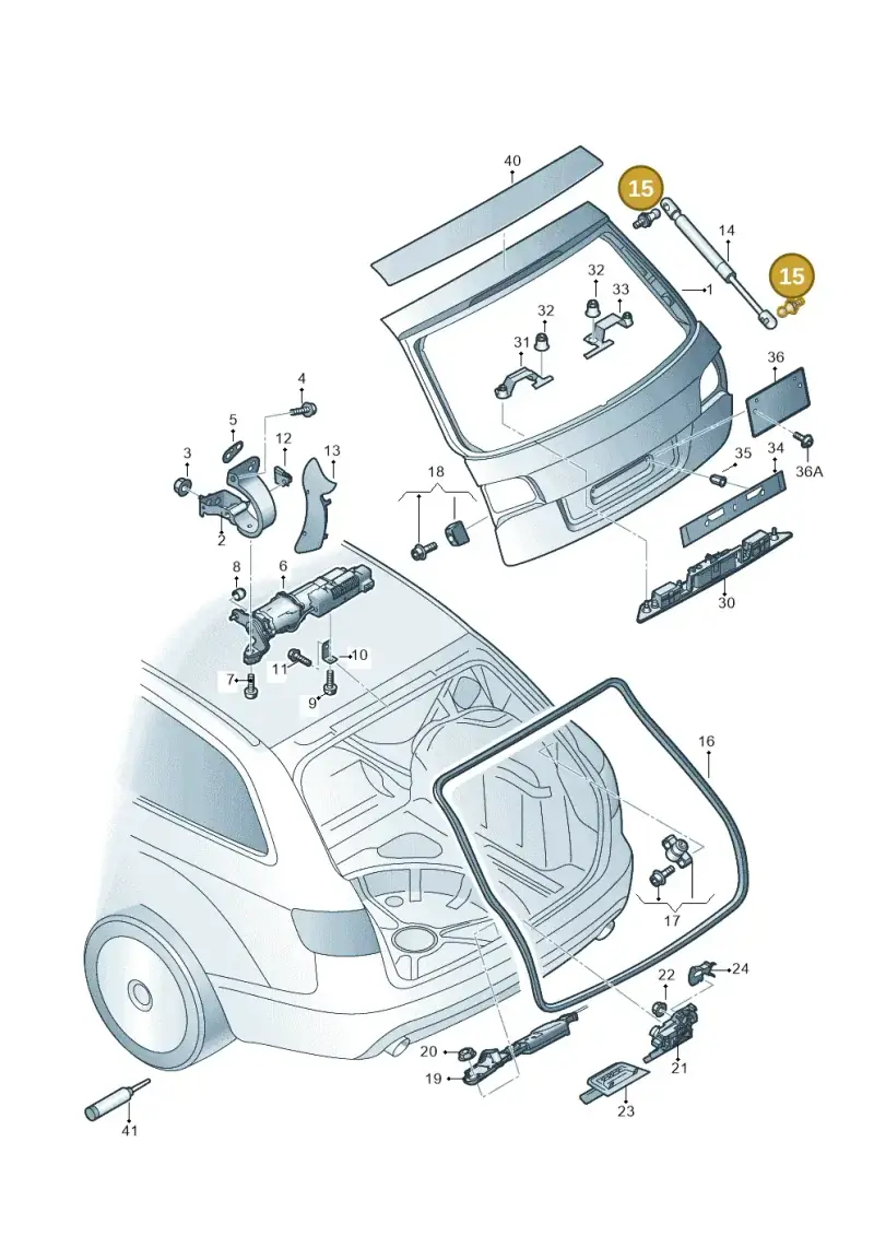 895827439D — Audi A6/S6/Avant/qu.   05> (2004-) diagram 448827100, position 15