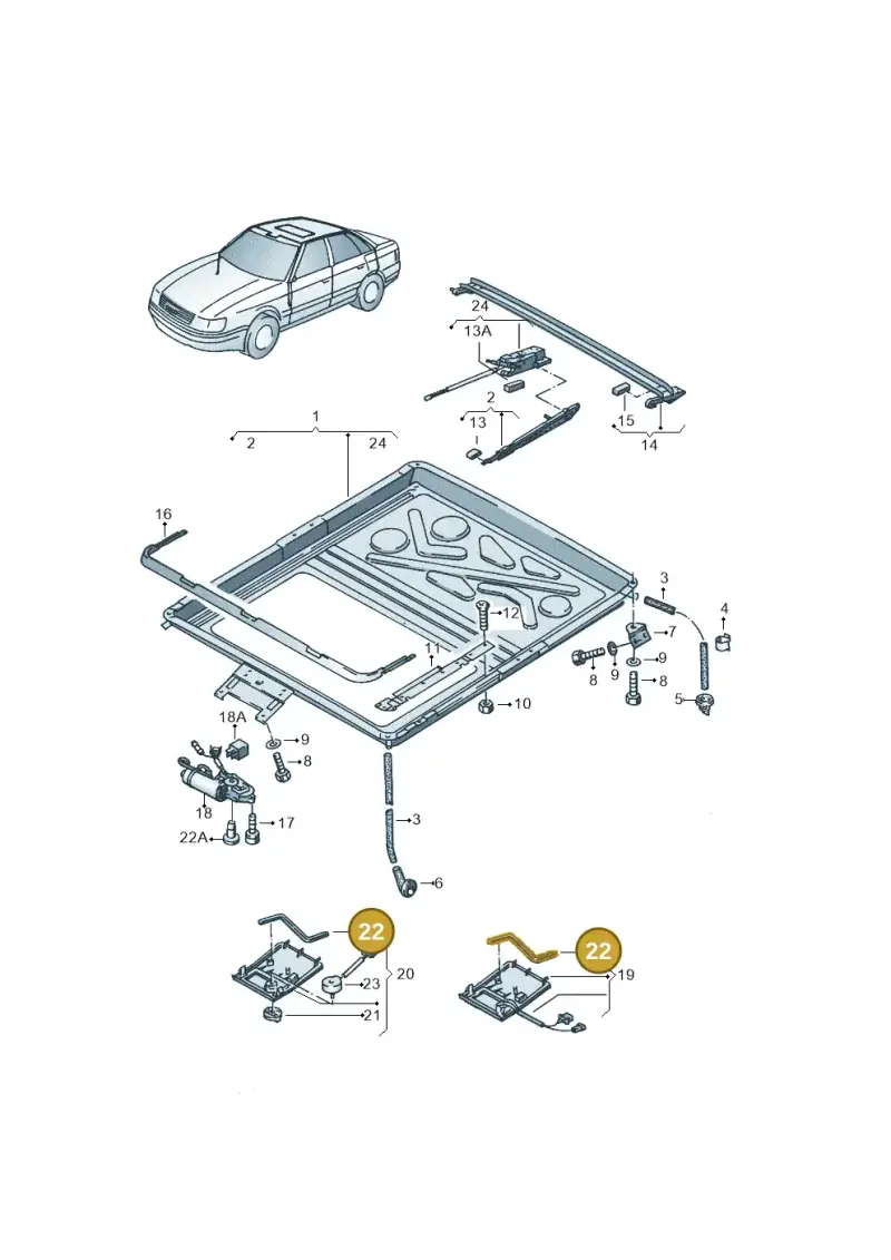 895877849 — Audi A8 (1996-1998) diagram 118877100, position 22