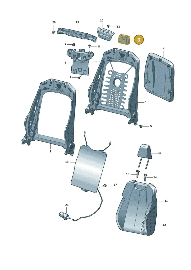 89A882351 — Audi Q6 (2022-) diagram 4cg881050, position 3