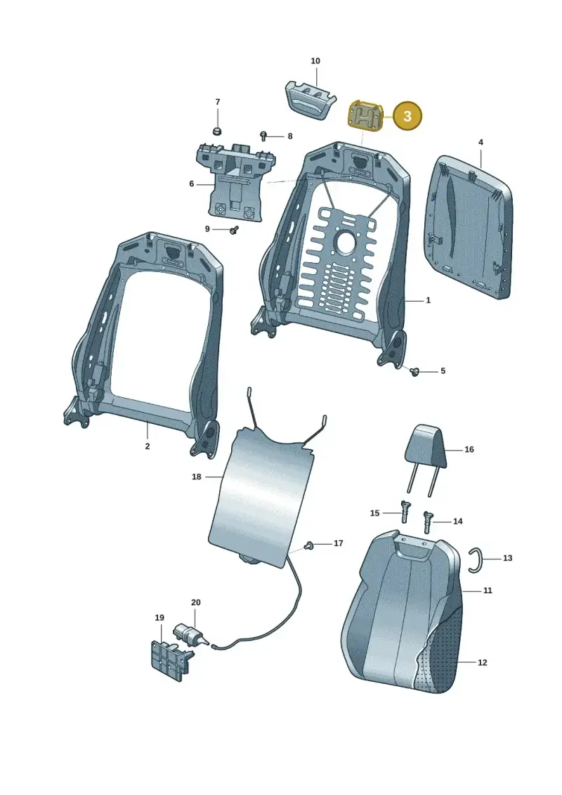 89A882351 — Audi Q5 e-tron (2021-) diagram 89d881050, position 3