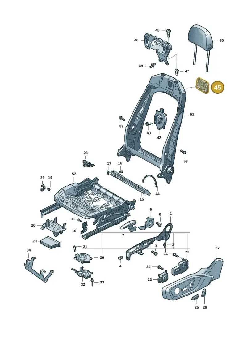 89A882351 — Audi Q6 e-tron (2023-2025) diagram f5s881300, position 45