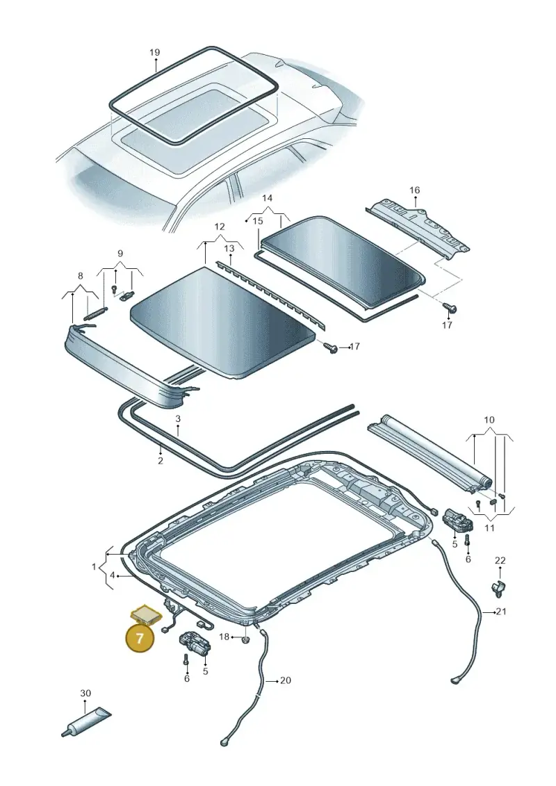 89A907594BC — Audi RS Q8 (2019-2025) diagram 429877000, position 7