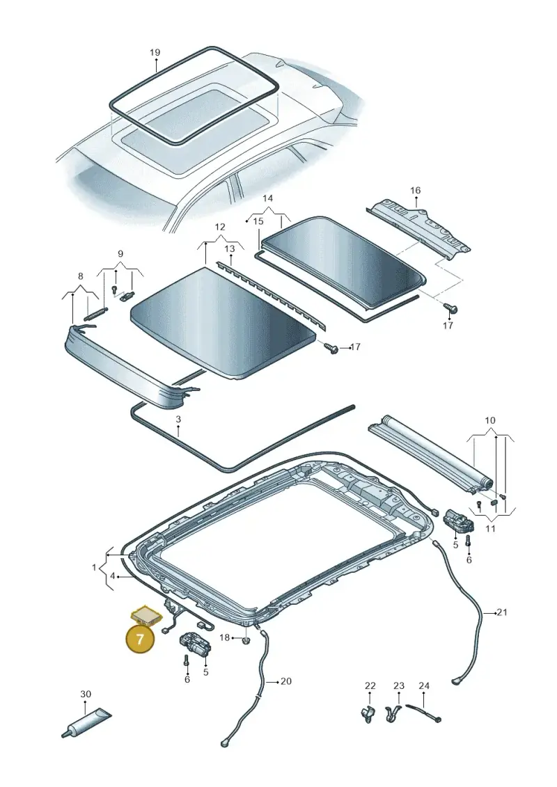89A907594BC — Audi Q8 e-tron (2018-2025) diagram 586877000, position 7