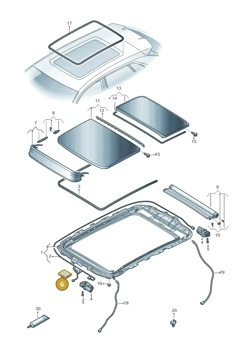 89A907594BC — Audi Q5 (2016-2025) diagram 896877020, position 6