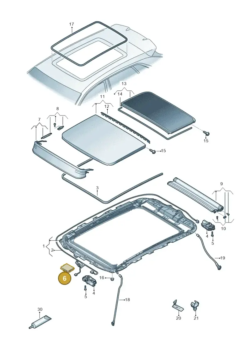 89A907594BC — Audi Q4 Sportback (2021-2025) diagram 89a877000, position 6