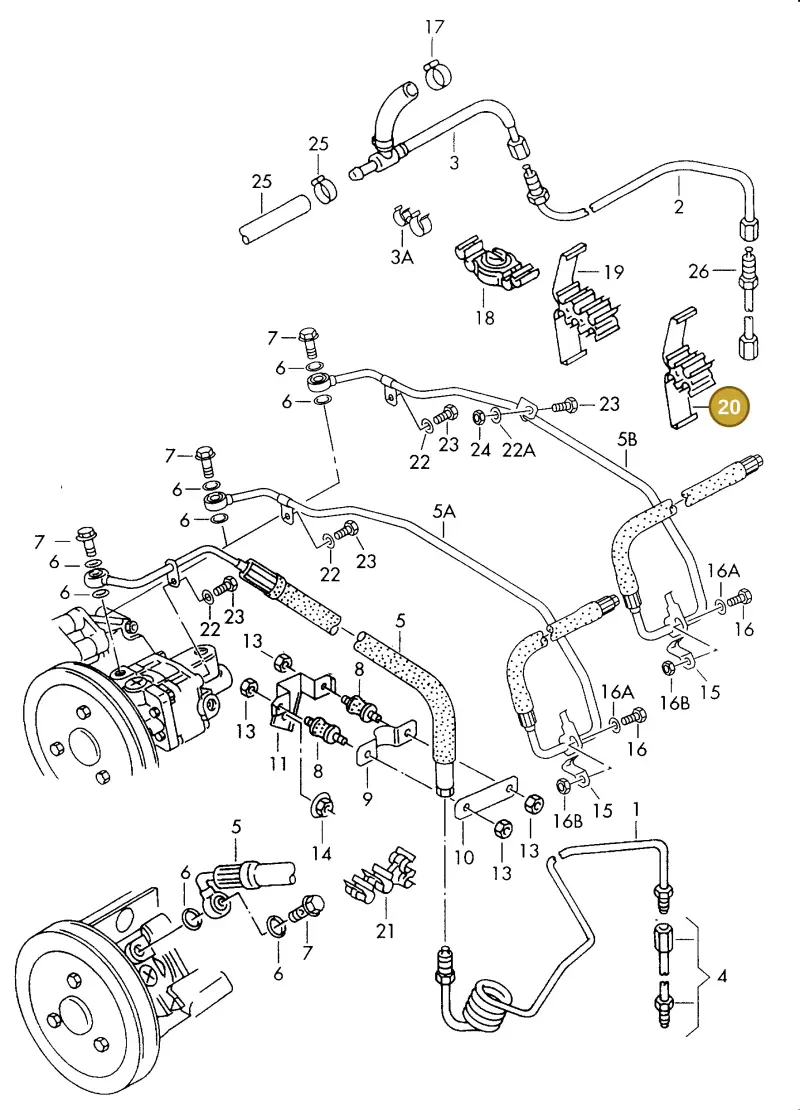 8A0614853 — Audi A8 quattro (1999-2002) diagram 153616400, position 20