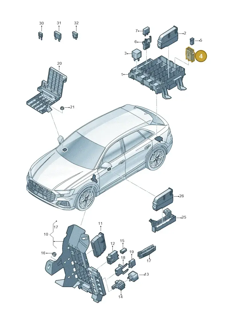 8A0937530 — Audi RS Q8 Quattro (2019-) diagram 429937000, position 4