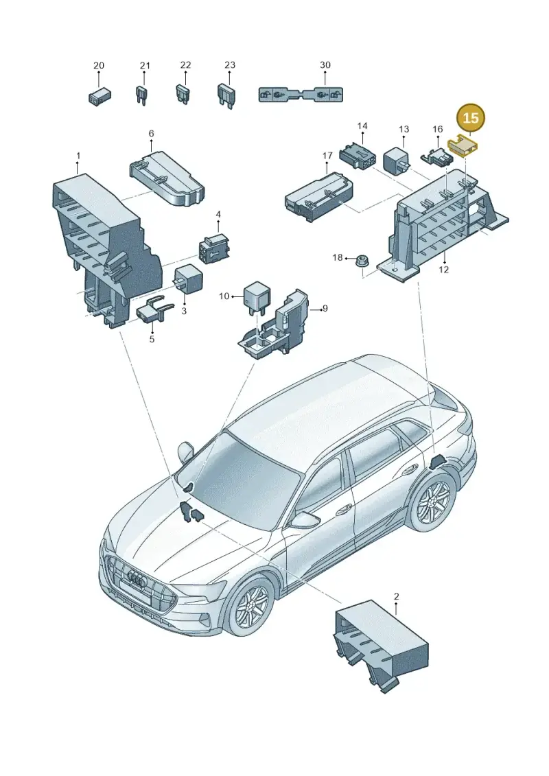 8A0937530 — Audi Q8 e-tron (2018-2020) diagram 586937000, position 15