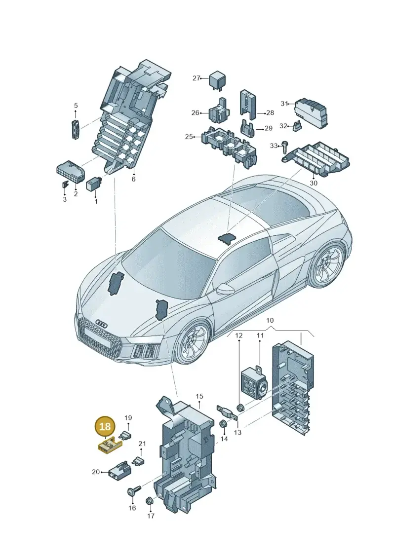 8A0937530 — Audi R8 Spyder (2015-2024) diagram 872937000, position 18