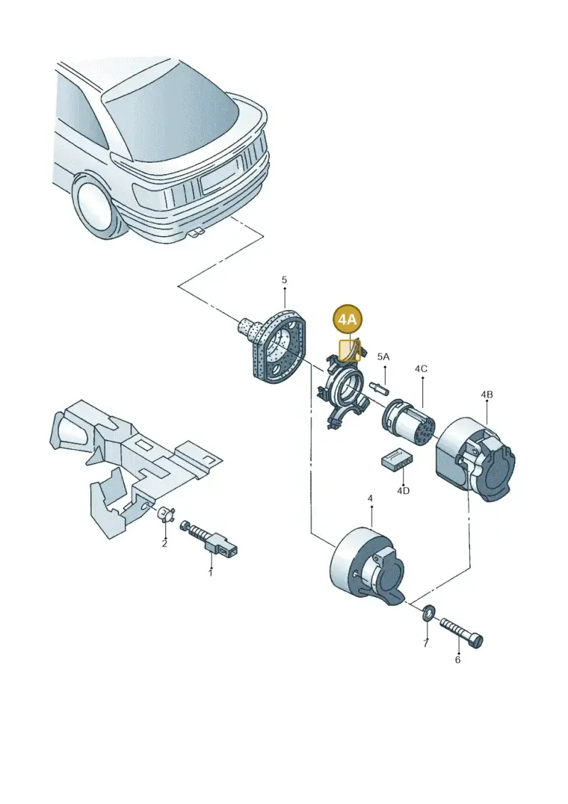 8A0945509 — Audi A6/Wagon/quattro (2001-2004) diagram 119945500, position 4A