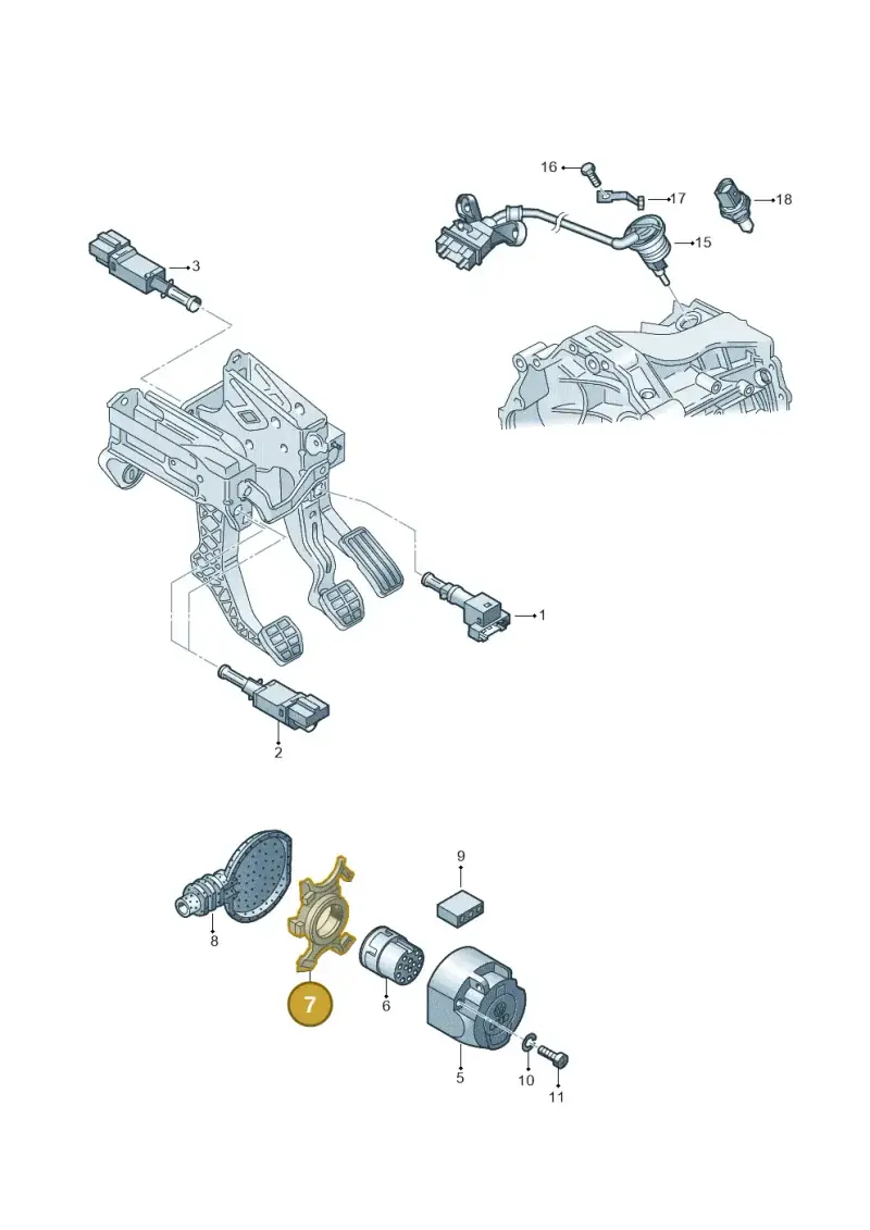 8A0945509 — Audi A4/S4 Cabrio./qu. (2002-2006) diagram 249945500, position 7