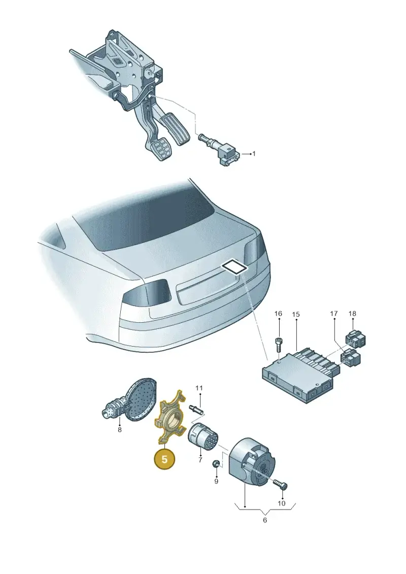 8A0945509 — Audi A8/S8/qu. lang    08> (2007-) diagram 291945500, position 5