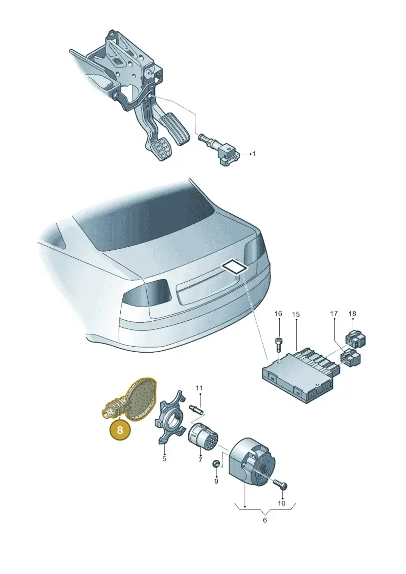 8A0945527 — Audi Q7                07> (2006-) diagram 291945500, position 8
