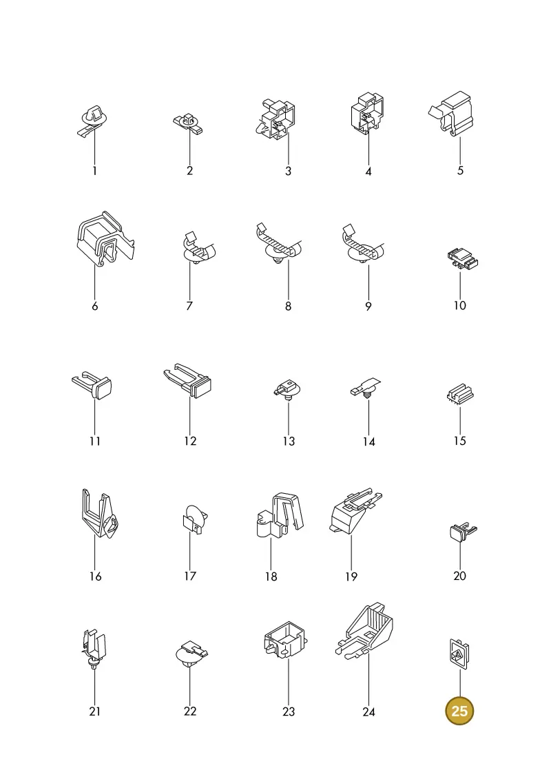 8A0971845AF — Audi 1J0 platform diagram 198977100, position 25