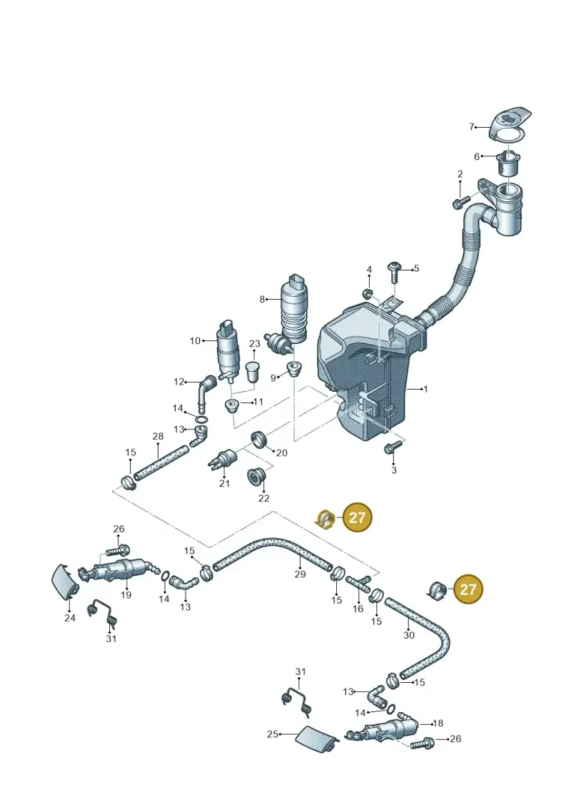 8A0971848C — Audi RS3 Sportback (2011-2012) diagram 412955300, position 27