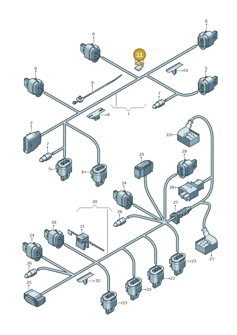 8A0971848C — Audi RS7 Sportback (2013-2018) diagram 711972300, position 11