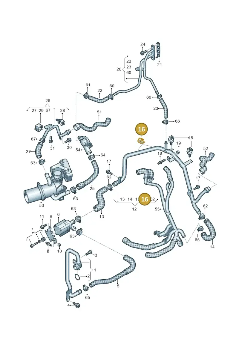 8A0971848C — Audi A5 Sportback (2016-2020) diagram 849121320, position 16