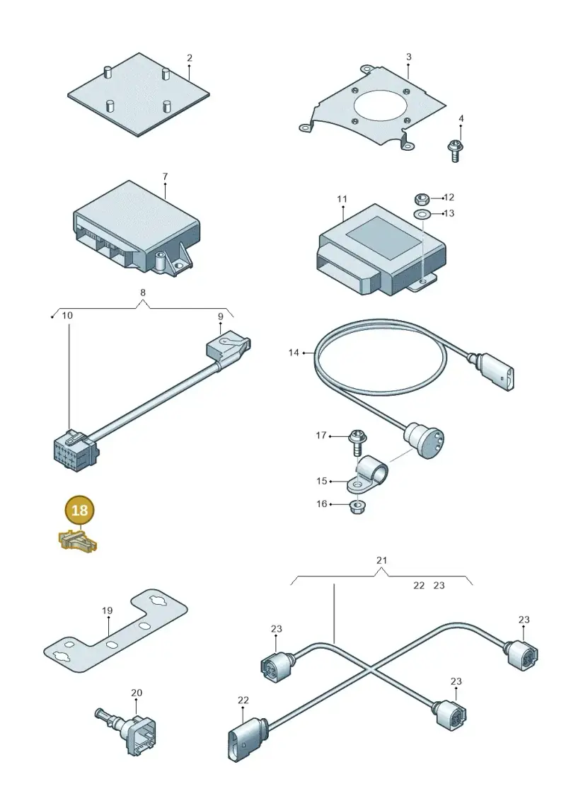 8A0971848G — Audi A8L qu. 3.0 TDI (2009-2014) diagram 696907690, position 18