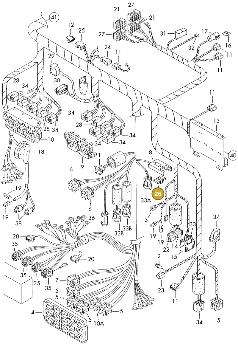 8A0972081A — Audi A8 quattro (1999-2002) diagram 153971940, position 26