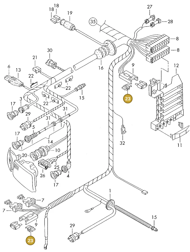 8A0972081A — Audi A8 quattro (1999-2002) diagram 153971960, position 23