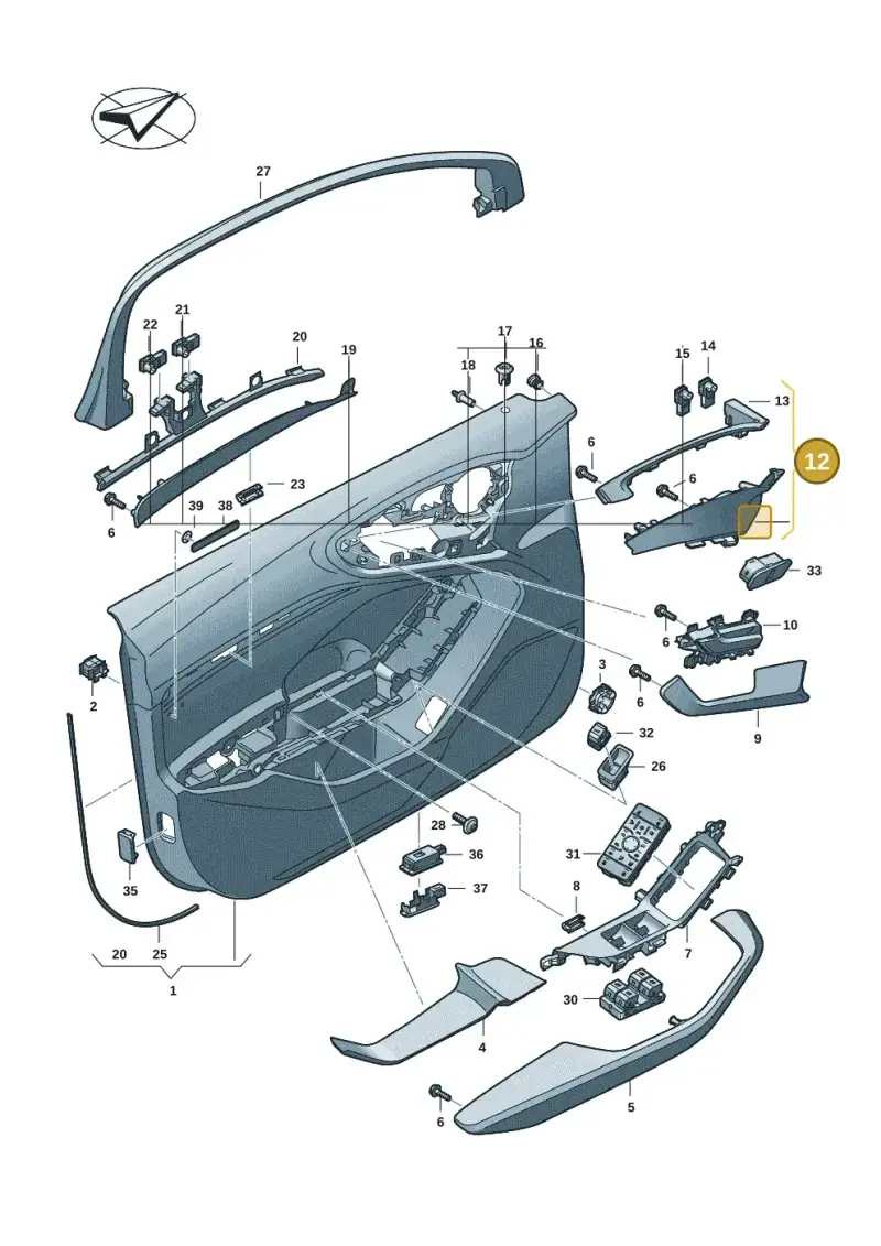 8B3035143BC15 — Audi A5 Limousine (2024-2025) diagram 8wh867000, position 12