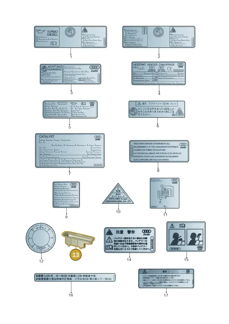8D0000289 — Audi A1 Sportback (2010-2015) diagram 620010400, position 13