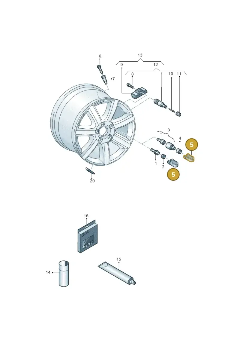 8D0012244A — Audi Q6 e-tron (2023-) diagram 838601200, position 5