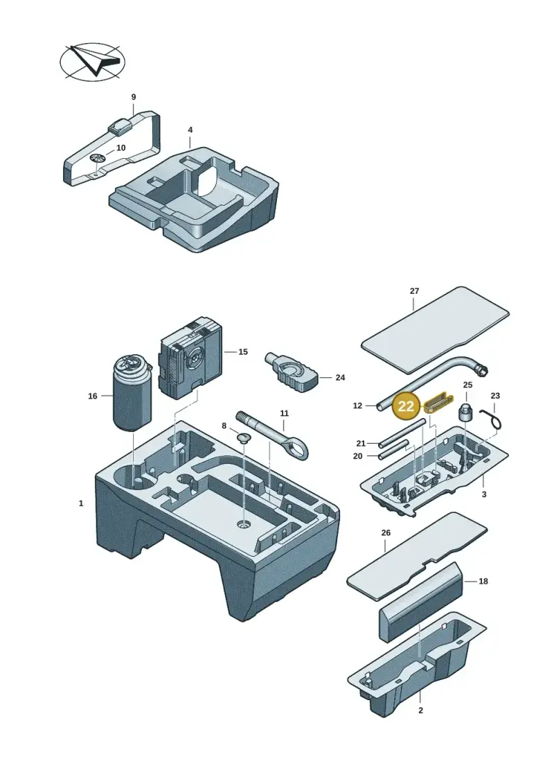 8D0012244A — Audi A5 Limo 2.0 (2024-) diagram 8wk011100, position 22