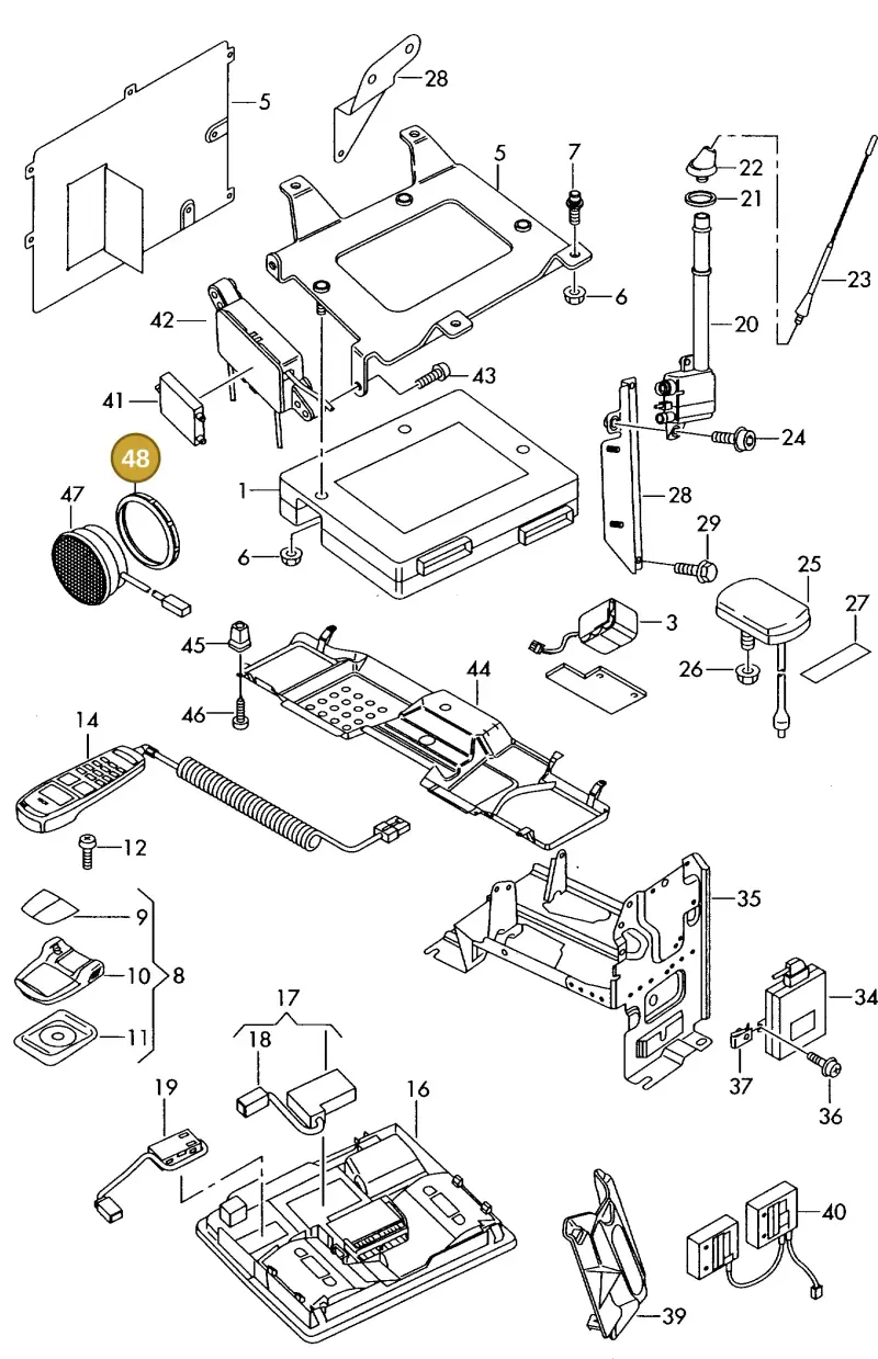 8D0035380 — Audi A8 quattro (1999-2002) diagram 255919150, position 48