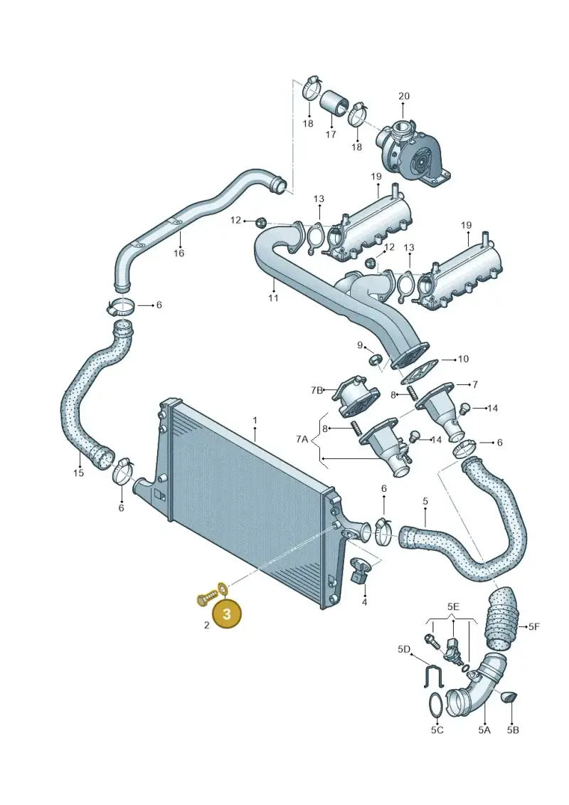 8D0121275 — Audi A8 (1996-1998) diagram 261145720, position 3