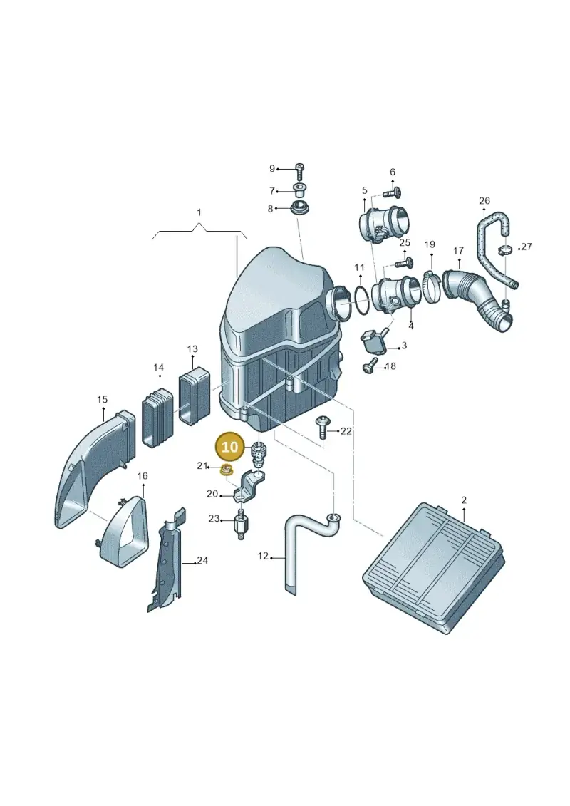 8D0129669A — Audi A8/S8/qu. lang (2003-2007) diagram 291129200, position 10