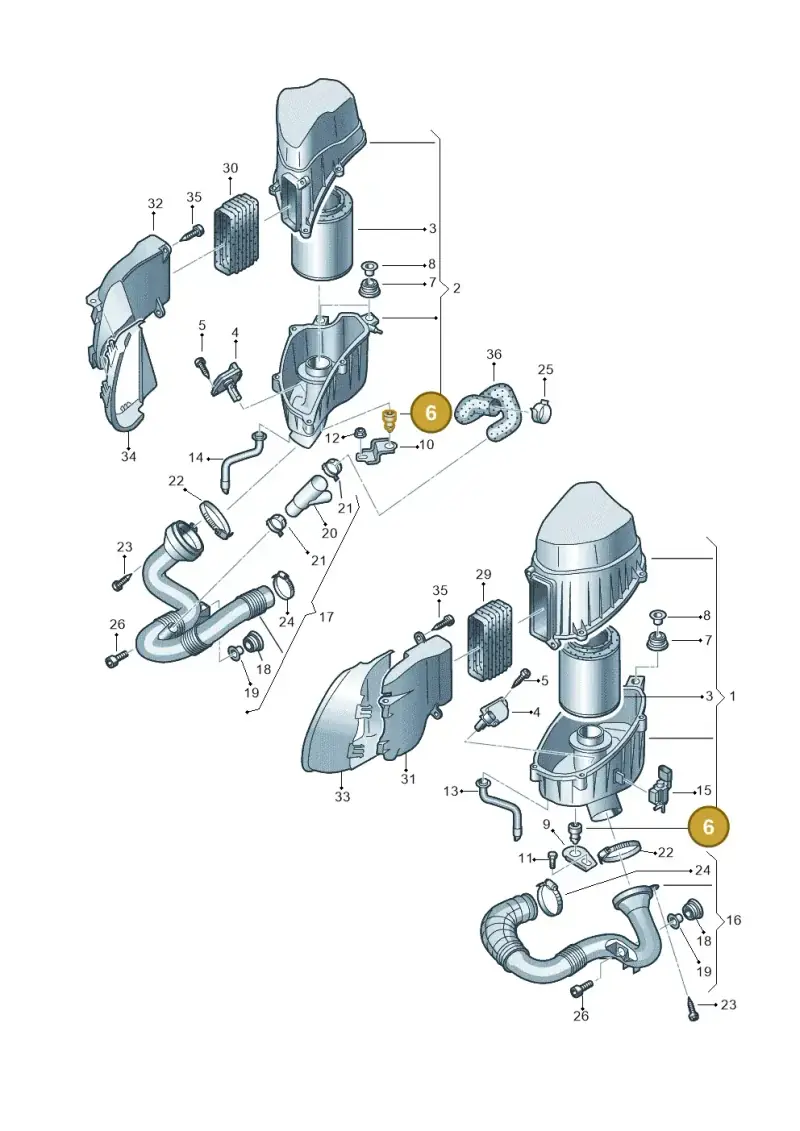 8D0129669A — Audi A8/S8/qu. lang (2003-2007) diagram 291129300, position 6