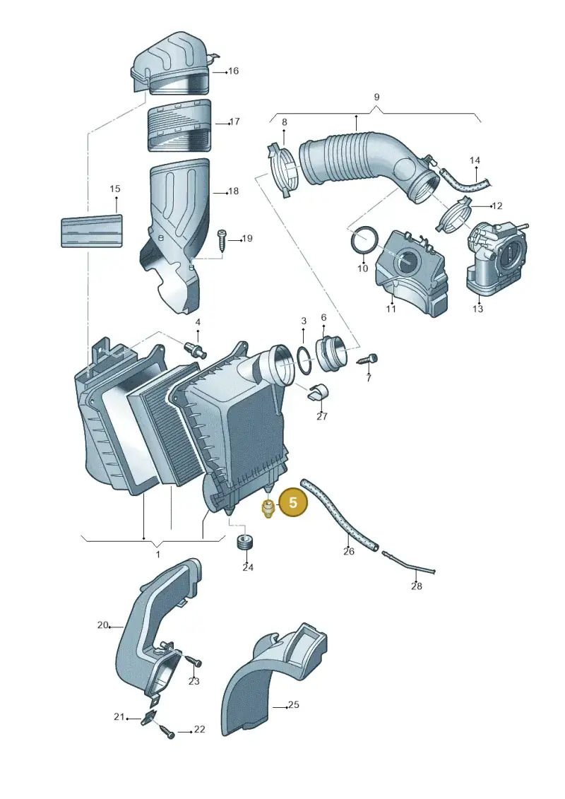 8D0129669A — Audi A4/S4 Cabrio./qu. 07> (2006-) diagram 454133700, position 5